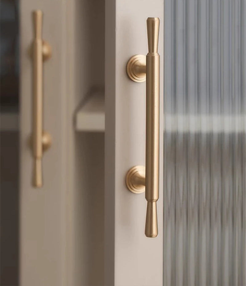 Brass Furniture Handles Modern Simple Matt Brass Cupboard Wardrobe Door Shoe Box Drawer Cabinet Knobs Pulls