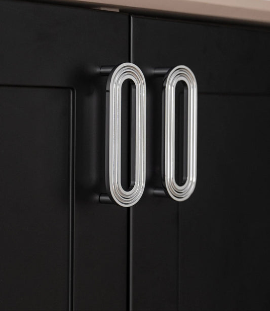 Solid Brass Handle Chrome Silver Kitchen Cabinet Pulls Bedroom Wardrobe Handles Luxury Furniture Drawer Knob