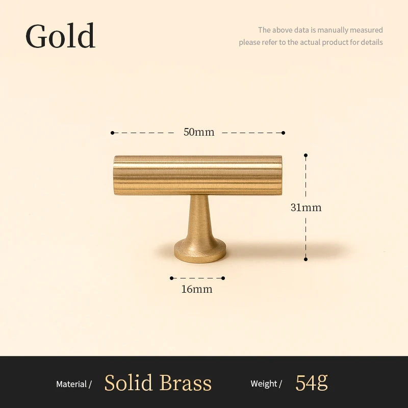 Solid Brass Handle Vertical Lines Linear Kitchen Cabinet Gold Knobs T Bars Bedroom Wardrobes Long Pull Drawer Handle