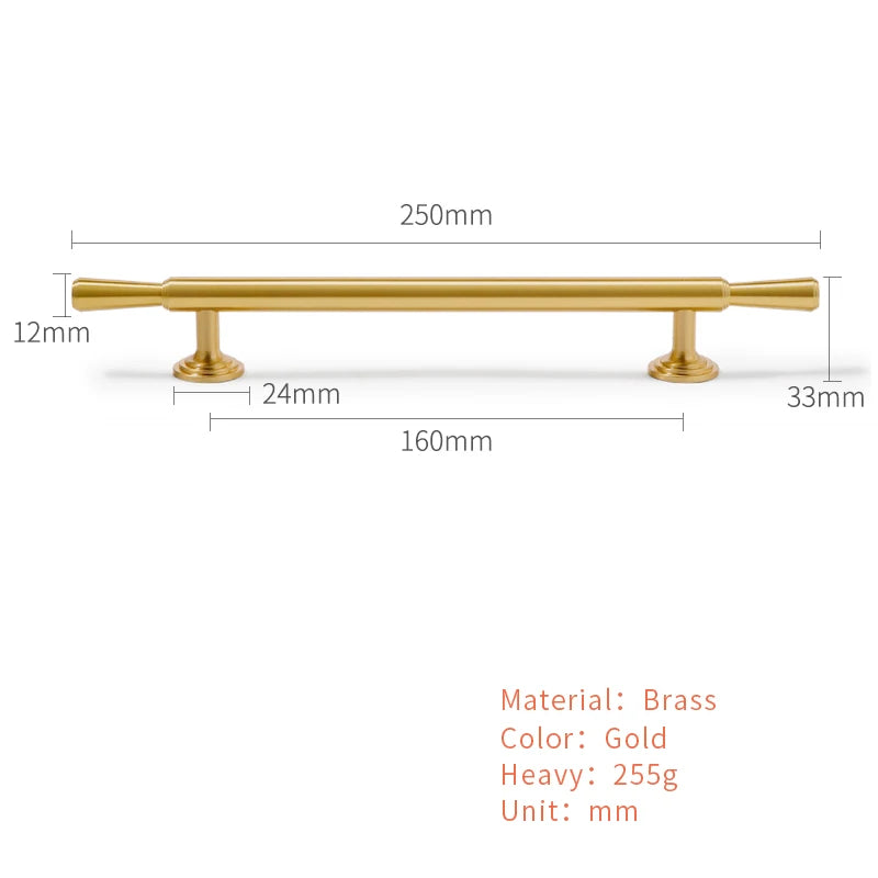 Brass Furniture Handles Modern Simple Matt Brass Cupboard Wardrobe Door Shoe Box Drawer Cabinet Knobs Pulls