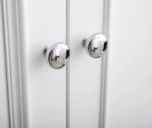 U-Shaped Chrome Furniture Handle Solid Brass Bright Silver Shell Drawer Knob Modern Simple T-Bar Cabinet Long Pull