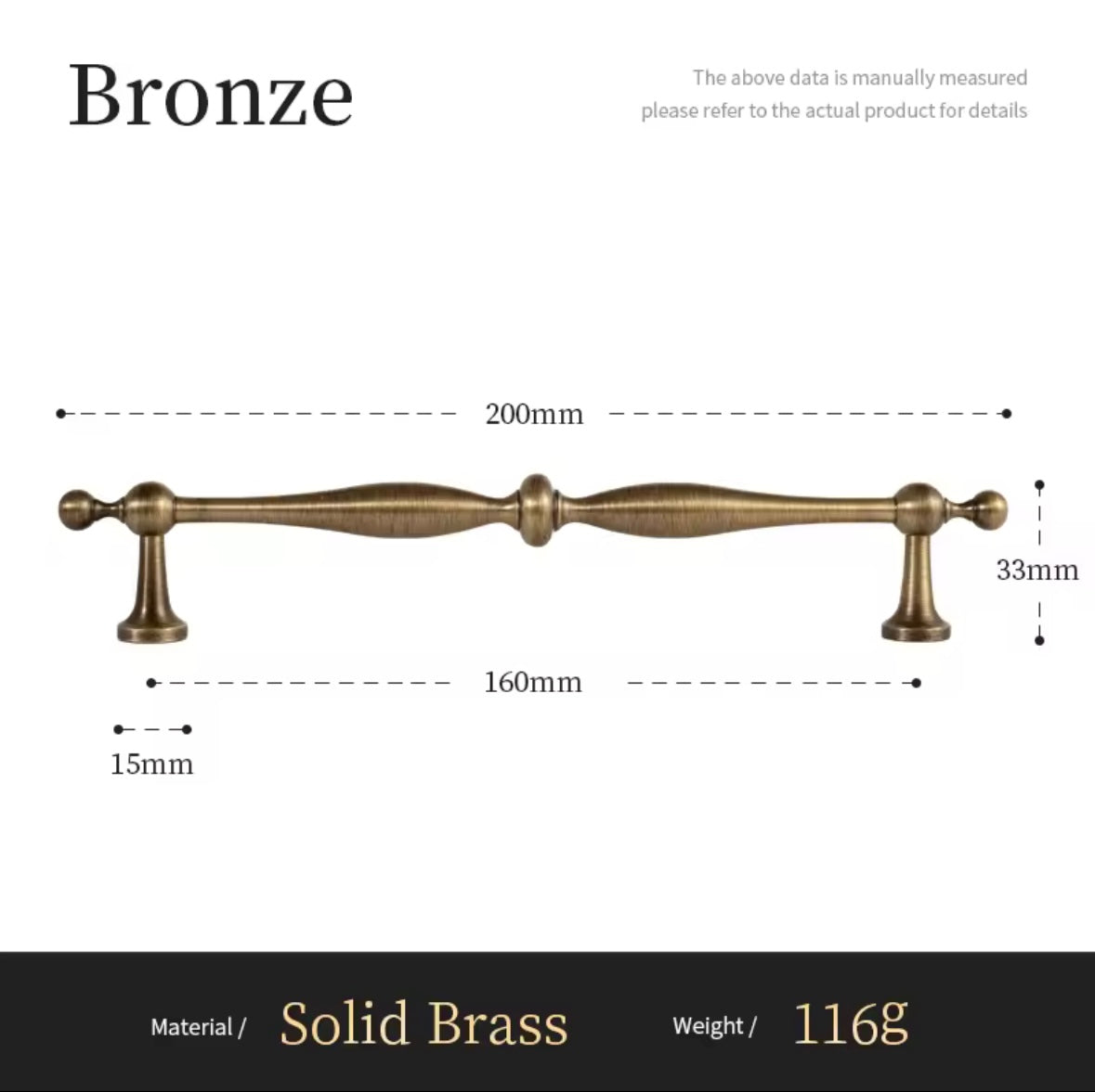 Deurknoppen antiek messing - retro design
