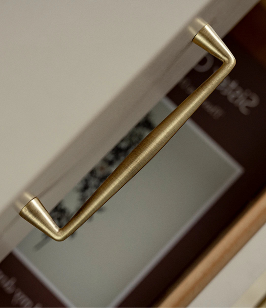 Solid Antique Brass Handle Kitchen Cabinet Pull Wardrobe Drawer Knob Furniture Hardware Long