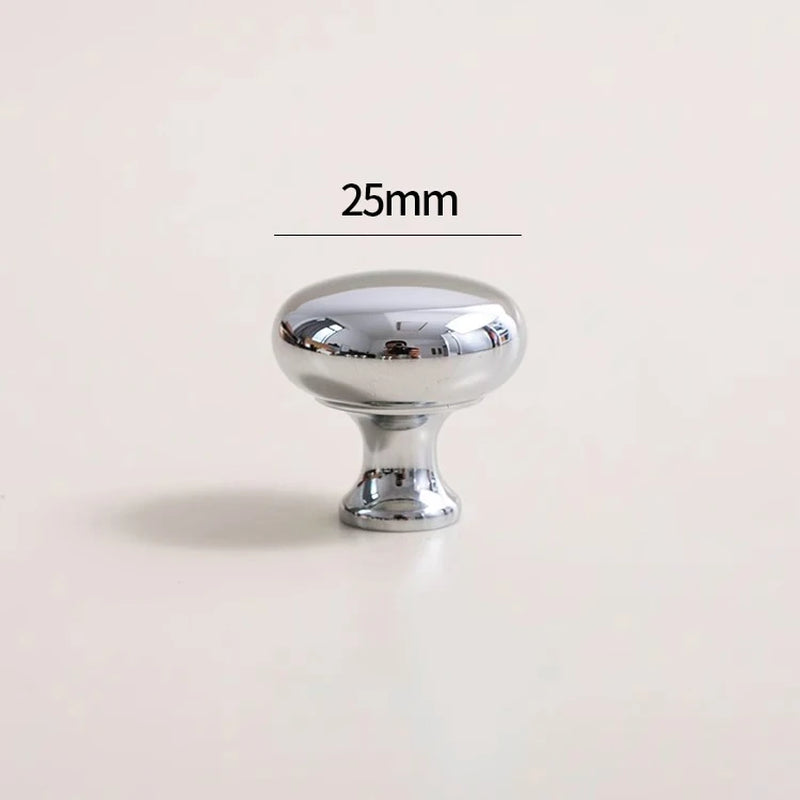 U-Shaped Chrome Furniture Handle Solid Brass Bright Silver Shell Drawer Knob Modern Simple T-Bar Cabinet Long Pull