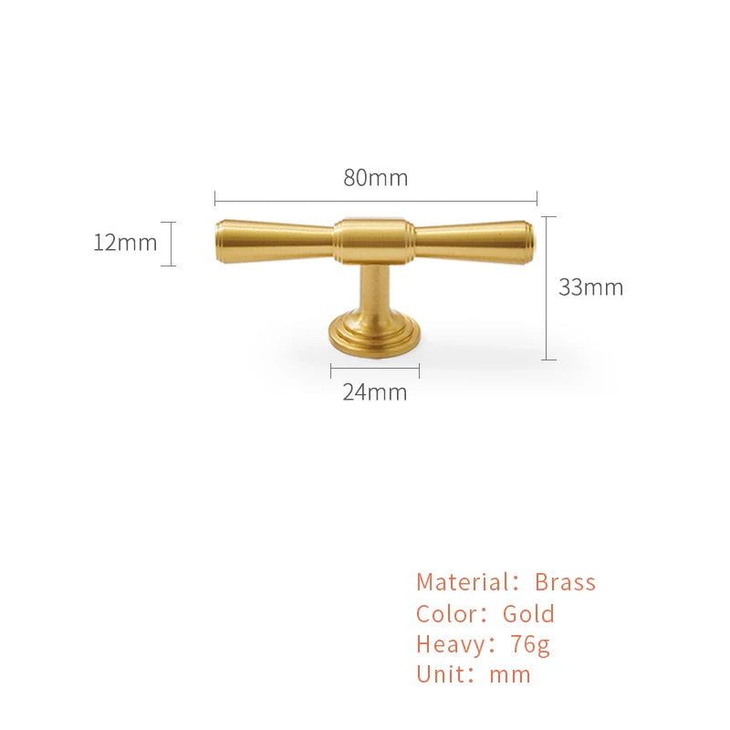 Brass Furniture Handles Modern Simple Matt Brass Cupboard Wardrobe Door Shoe Box Drawer Cabinet Knobs Pulls
