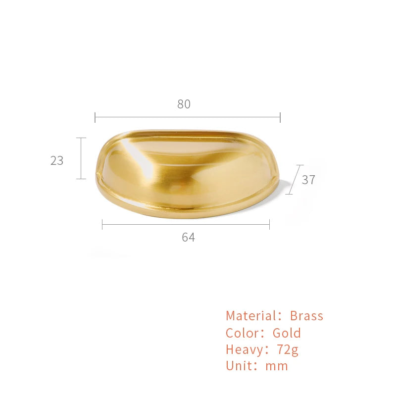 Brass Kitchen Furniture Handles Cupboard Cabinet Door Handle Wardrobe Shoe Cabinet Pulls Shell Golden Drawer Knob Nordic