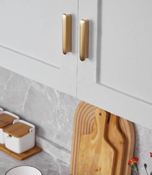 Gold Solid Brass Knobs Cupboard Pulls Drawer Knobs Kitchen Cabinet Handles Simple Furniture Handle Hardware