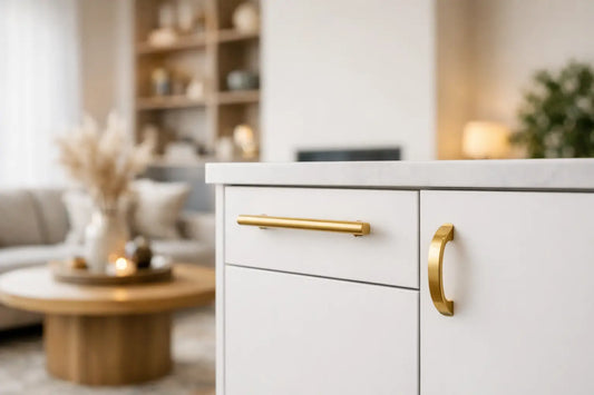 Gouden kastgrepen woonkamer kiezen