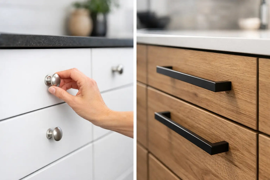 Knoppen of grepen op lades kiezen?
