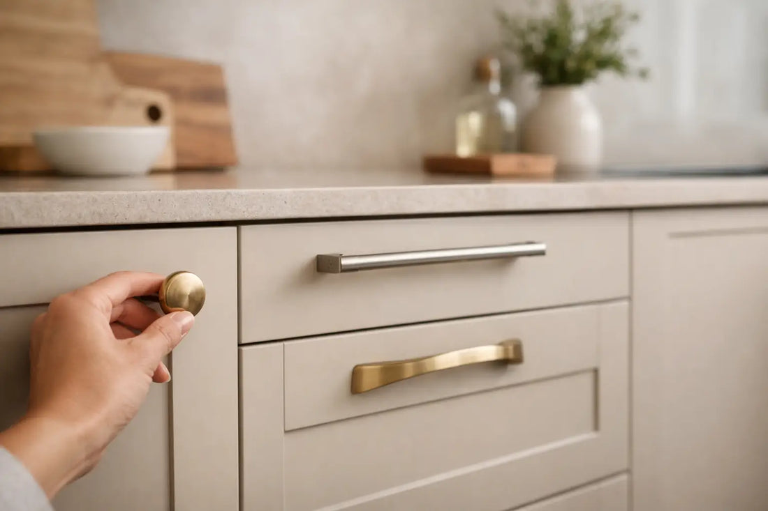 Welke grepen passen bij beige keuken?