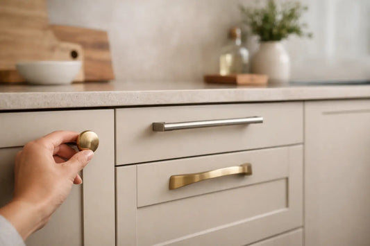 Welke grepen passen bij beige keuken?