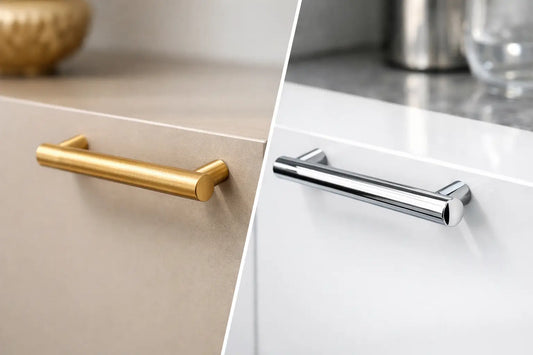 Geborsteld goud of chroom handgrepen kiezen?