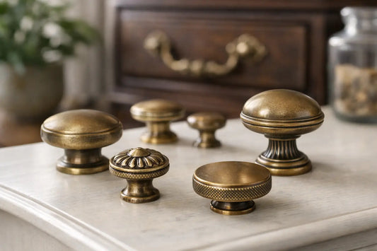 Retro messing kastknoppen kiezen voor karakter