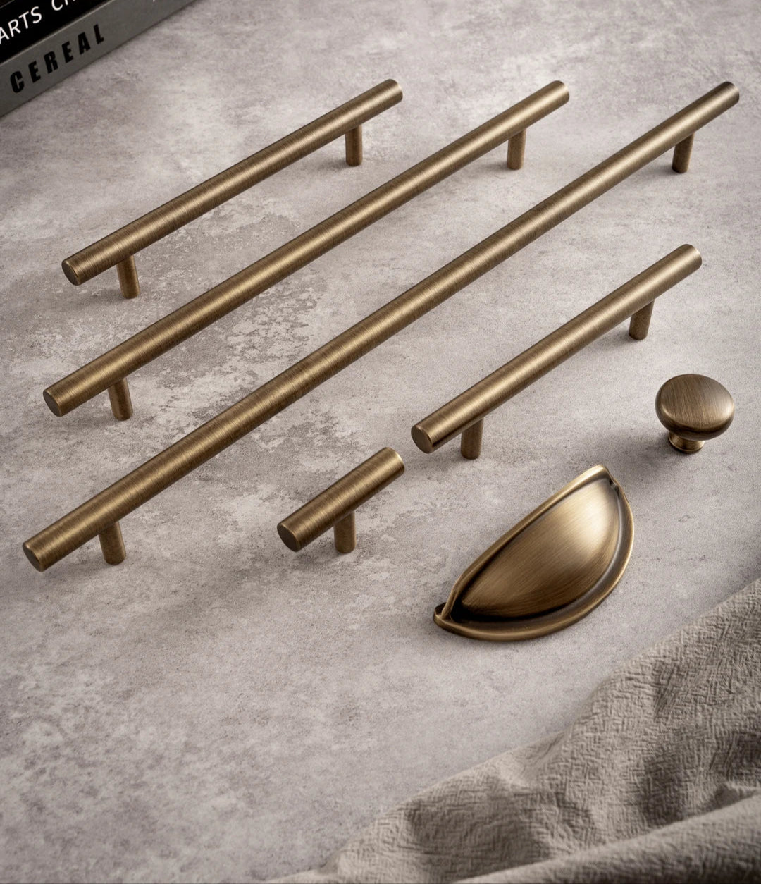 Antique Brass Solid T Bar Cabinet Minimalist Long Handles Bronze Kitchen Cabinet Pulls Dresser Drawer Knobs