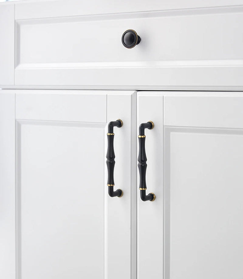 Modern Minimalist Handle Drawer Wardrobe Cabinet Solid Wine Cabinet European Hardware Antique Light Luxury Cabinet Door Handle