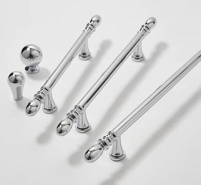 Brass Bright Silver Furniture Handles Nordic Modern Minimalist Chrome Luxury Wardrobe Kitchen Cabinet Closet Drawer Dresser Knob