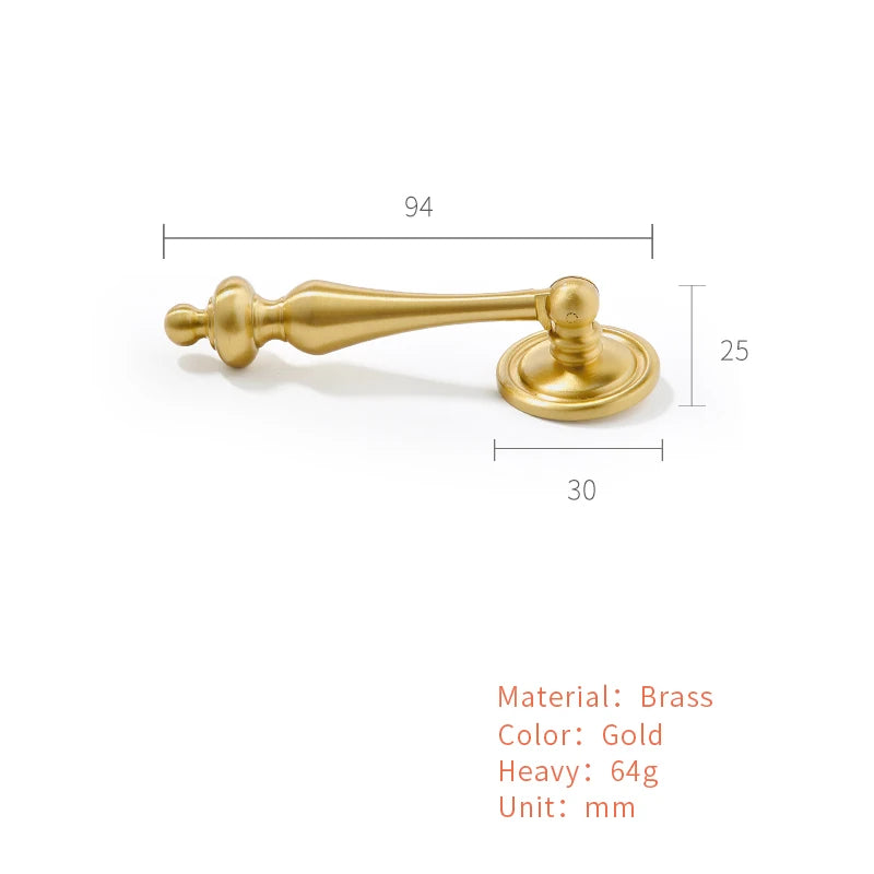 Brass Kitchen Furniture Handles Cupboard Cabinet Door Handle Wardrobe Shoe Cabinet Pulls Shell Golden Drawer Knob Nordic