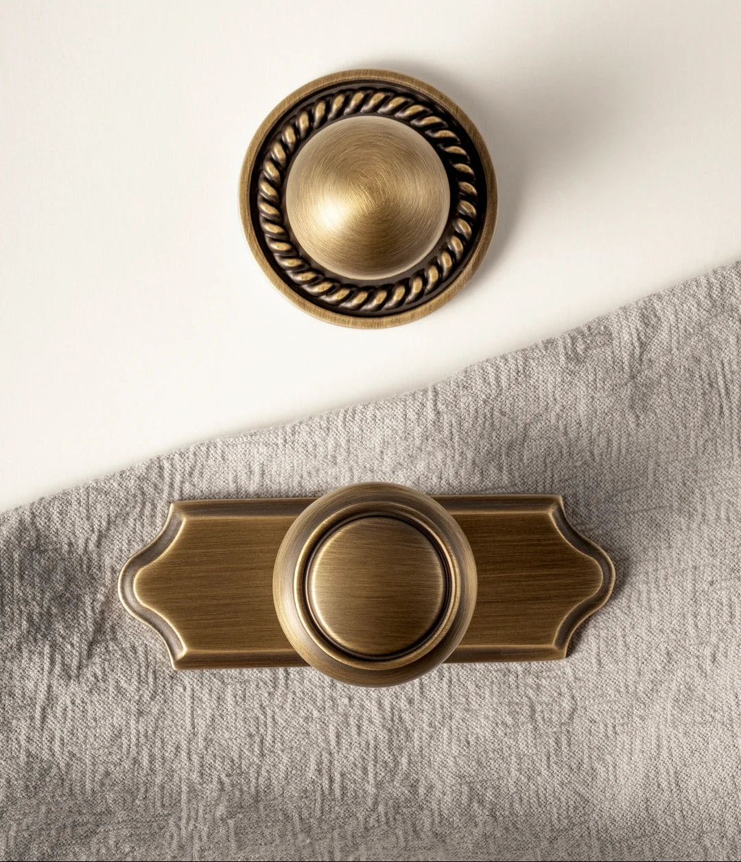 Antique Brass Cabinet Handles with Backplate Solid Bronze Vintage Wardrobe Pulls Kitchen Cupboard Door Knobs Furniture Handle