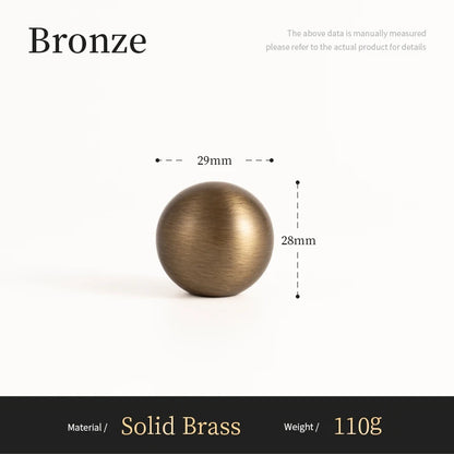 Antique Brass round Cabinet Handles Drawer Knobs Solid Vintage Bronze Knob Retro Brass Kitchen Hardware for Cupboard Furniture
