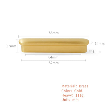 Gold Solid Brass Knobs Cupboard Pulls Drawer Knobs Kitchen Cabinet Handles Simple Furniture Handle Hardware