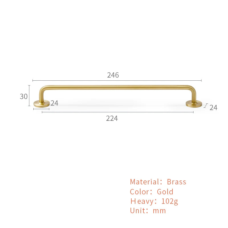 Nordic Brass Long Furniture Handles Wardrobe Kitchen Cupboard Cloakroom Bedside Cabinet Handle Bedroom Accessories