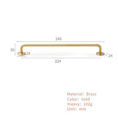 Nordic Brass Long Furniture Handles Wardrobe Kitchen Cupboard Cloakroom Bedside Cabinet Handle Bedroom Accessories