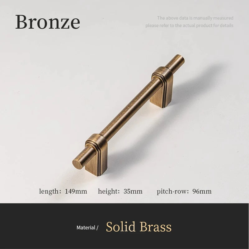 Solid Brass Cabinet Handle and Knob Drawer Knobs T Bar Bedroom Kitchen Handle Hardware / Drawer Pulls Antique Bronze