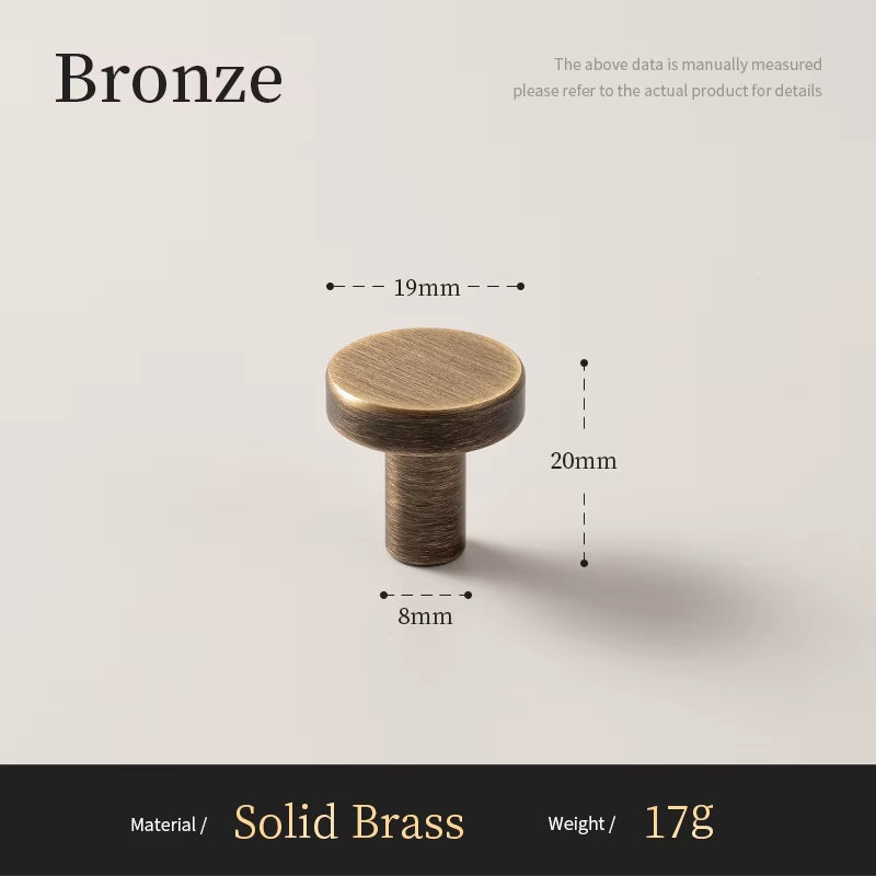 Bronze Brass Handle for Furniture Wardrobe Door Drawer Knob Kitchen Cabinet Pull Modern Minimalist Antique Cabinet Long Handle