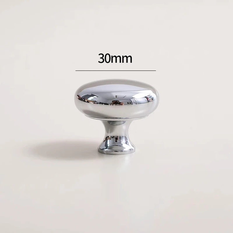 U-Shaped Chrome Furniture Handle Solid Brass Bright Silver Shell Drawer Knob Modern Simple T-Bar Cabinet Long Pull