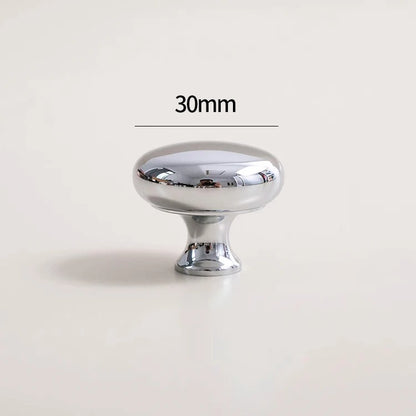 U-Shaped Chrome Furniture Handle Solid Brass Bright Silver Shell Drawer Knob Modern Simple T-Bar Cabinet Long Pull