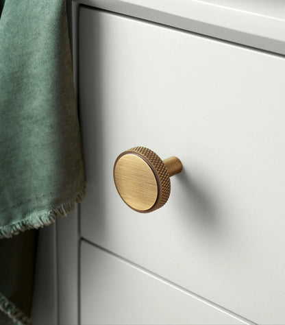 Solid Brass Furniture Handles Cross Knurled Single Hole Drawer Knobs T Bar Bronze Wardrobe Kitchen Cabinet Long Pulls