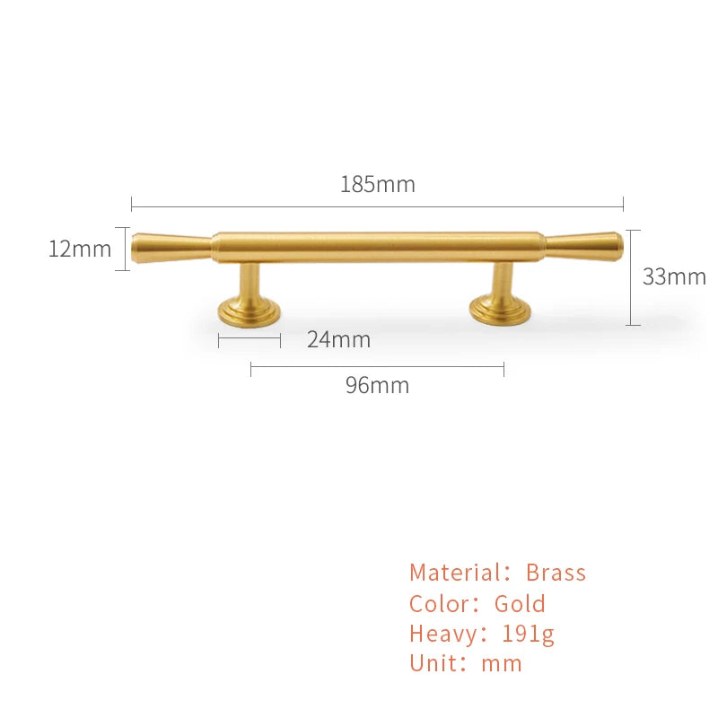 Brass Furniture Handles Modern Simple Matt Brass Cupboard Wardrobe Door Shoe Box Drawer Cabinet Knobs Pulls