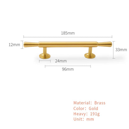 Brass Furniture Handles Modern Simple Matt Brass Cupboard Wardrobe Door Shoe Box Drawer Cabinet Knobs Pulls