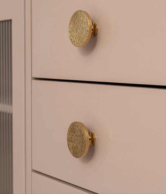 Solid Brass Cabinet Handle round Kitchen Cabinets Pulls High-End Luxury Wardrobe Handle Furniture Drawer Gold Knob