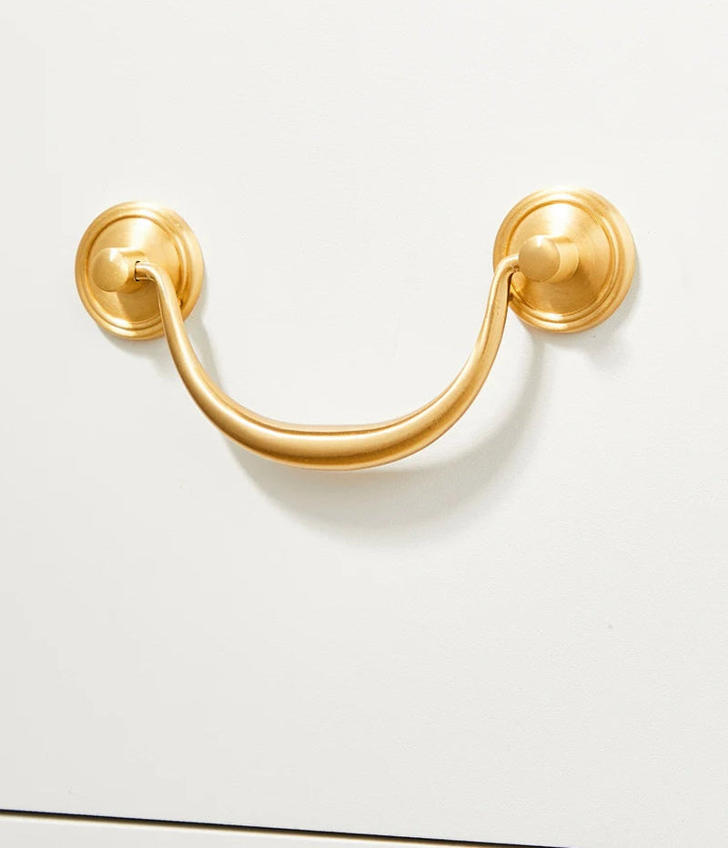 Brass Kitchen Furniture Handles Cupboard Cabinet Door Handle Wardrobe Shoe Cabinet Pulls Shell Golden Drawer Knob Nordic