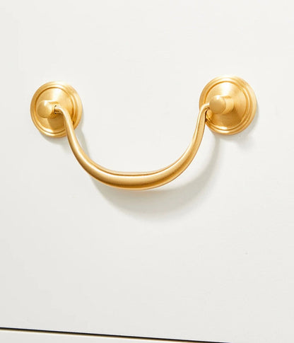 Brass Kitchen Furniture Handles Cupboard Cabinet Door Handle Wardrobe Shoe Cabinet Pulls Shell Golden Drawer Knob Nordic