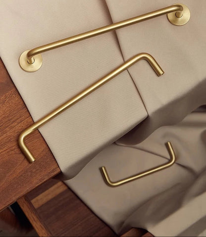 Nordic Brass Long Furniture Handles Wardrobe Kitchen Cupboard Cloakroom Bedside Cabinet Handle Bedroom Accessories