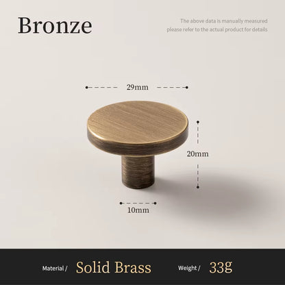 Bronze Brass Handle for Furniture Wardrobe Door Drawer Knob Kitchen Cabinet Pull Modern Minimalist Antique Cabinet Long Handle