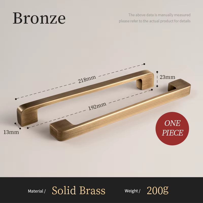 Bronze Brass Handle for Furniture Wardrobe Door Drawer Knob Kitchen Cabinet Pull Modern Minimalist Antique Cabinet Long Handle