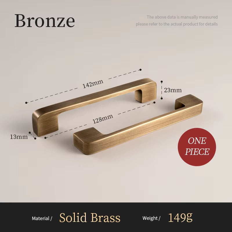 Bronze Brass Handle for Furniture Wardrobe Door Drawer Knob Kitchen Cabinet Pull Modern Minimalist Antique Cabinet Long Handle