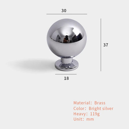 Brass Bright Silver Furniture Handles Nordic Modern Minimalist Chrome Luxury Wardrobe Kitchen Cabinet Closet Drawer Dresser Knob