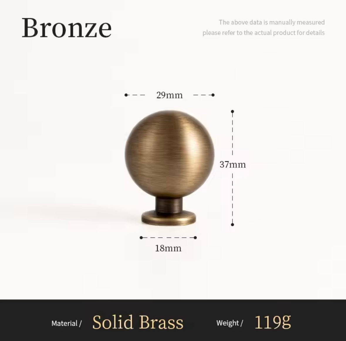 Deurknoppen antiek messing - retro design