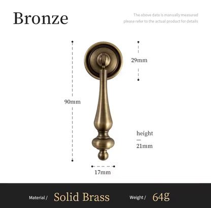 Deurknoppen antiek messing - retro design