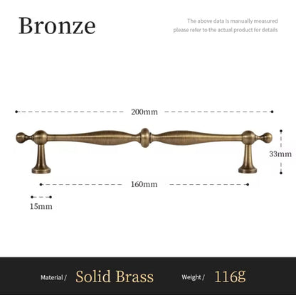 Deurknoppen antiek messing - retro design