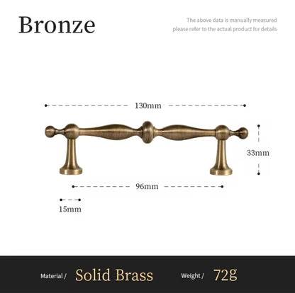 Deurknoppen antiek messing - retro design