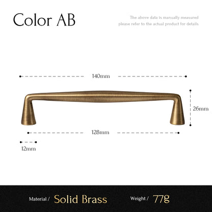 Solid Antique Brass Handle Kitchen Cabinet Pull Wardrobe Drawer Knob Furniture Hardware Long
