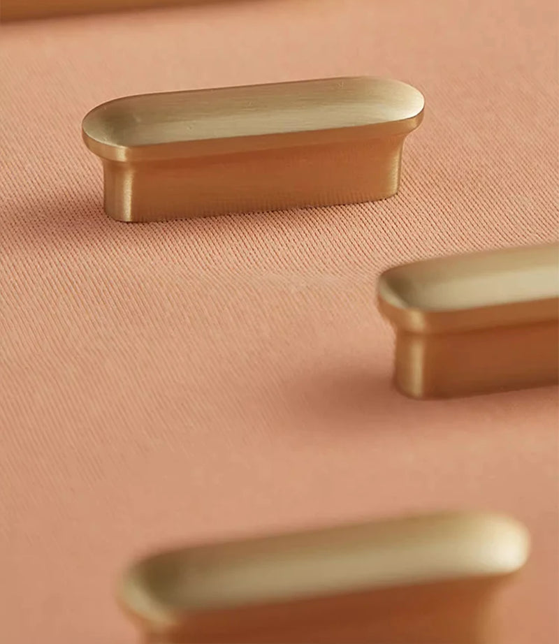 Gold Solid Brass Knobs Cupboard Pulls Drawer Knobs Kitchen Cabinet Handles Simple Furniture Handle Hardware