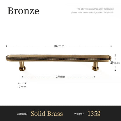 Knurled Grid Antique Brass Kitchen Cabinet Handles Bronze Pulls Kitchen Cabinets T Bar Pull Hardware Cupboard Drawer Knob