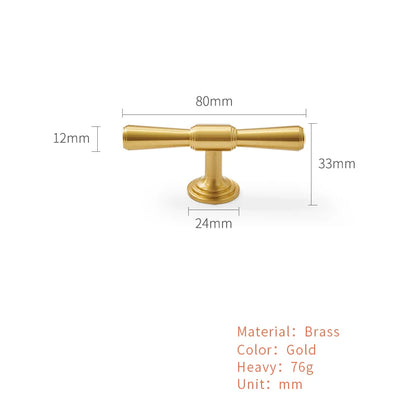 Brass Furniture Handles Modern Simple Matt Brass Cupboard Wardrobe Door Shoe Box Drawer Cabinet Knobs Pulls