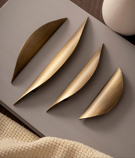 Luxe kastgrepen brons - industrieel messing